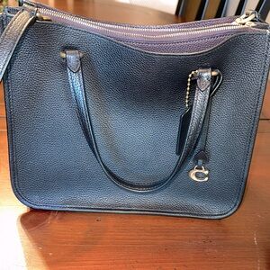 Coach Black Leather Shoulder Bag